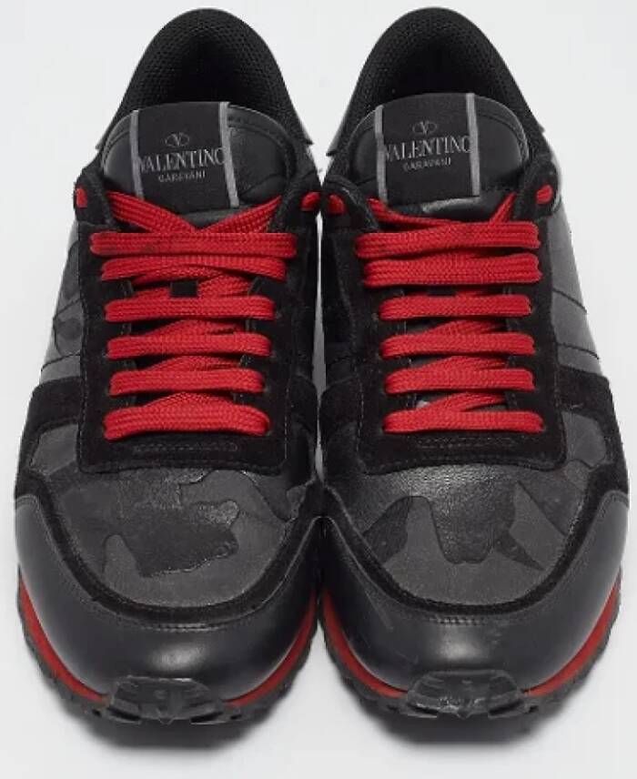 Valentino Vintage Pre-owned Leather sneakers Black Dames