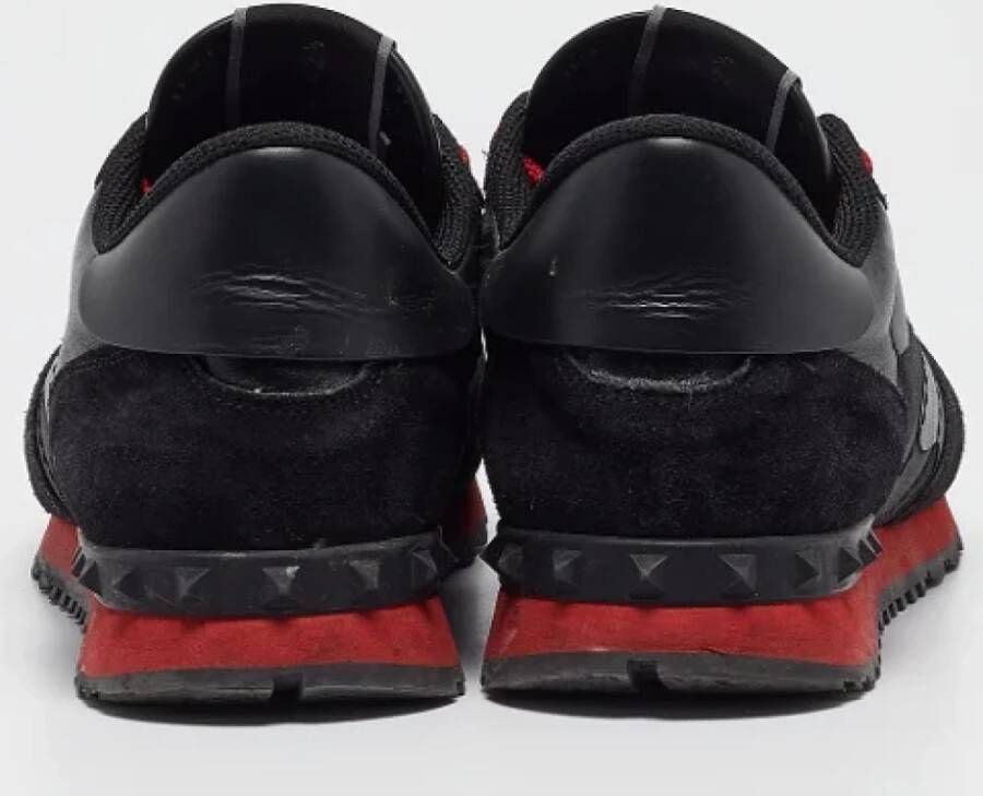 Valentino Vintage Pre-owned Leather sneakers Black Dames