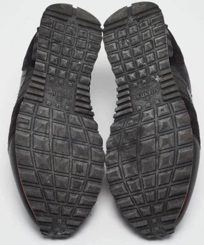 Valentino Vintage Pre-owned Leather sneakers Black Dames