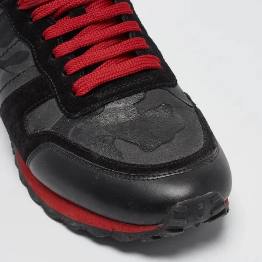 Valentino Vintage Pre-owned Leather sneakers Black Dames