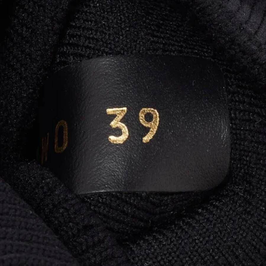 Valentino Vintage Pre-owned Leather sneakers Black Dames