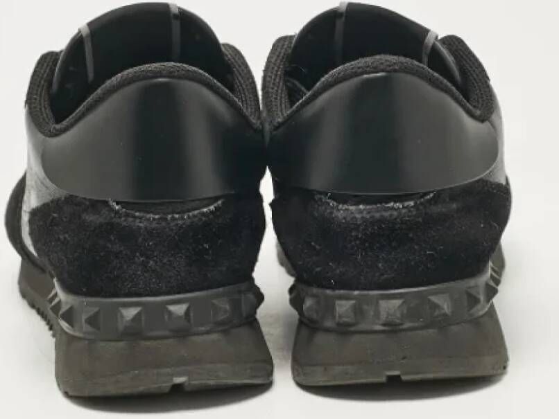 Valentino Vintage Pre-owned Leather sneakers Black Dames