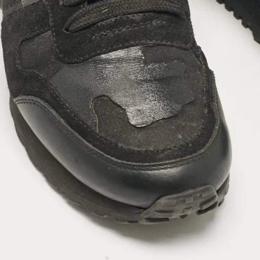 Valentino Vintage Pre-owned Leather sneakers Black Dames