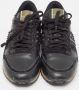 Valentino Vintage Pre-owned Leather sneakers Black Heren - Thumbnail 3
