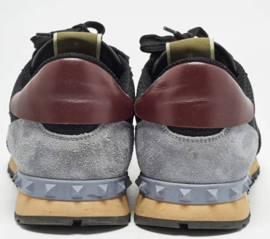Valentino Vintage Pre-owned Leather sneakers Black Heren
