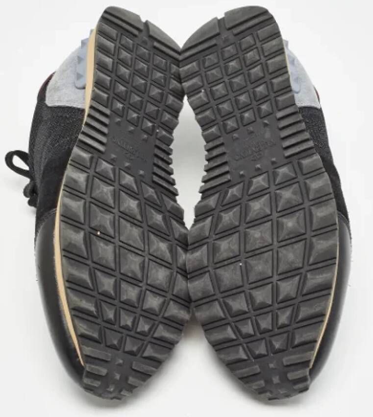 Valentino Vintage Pre-owned Leather sneakers Black Heren