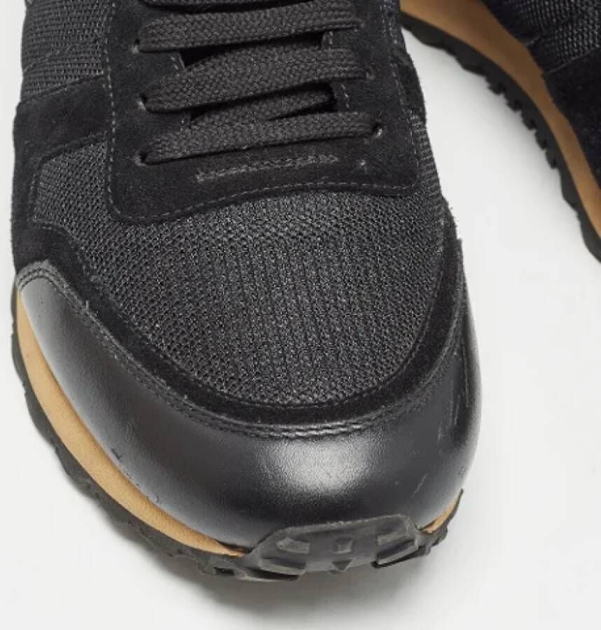 Valentino Vintage Pre-owned Leather sneakers Black Heren
