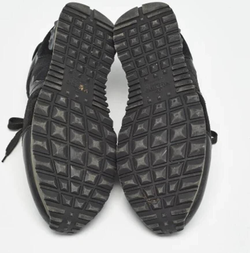 Valentino Vintage Pre-owned Leather sneakers Black Heren