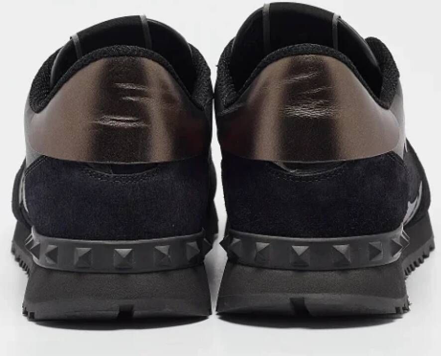 Valentino Vintage Pre-owned Leather sneakers Black Heren