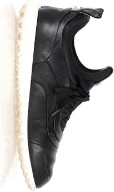 Valentino Vintage Pre-owned Leather sneakers Black Heren