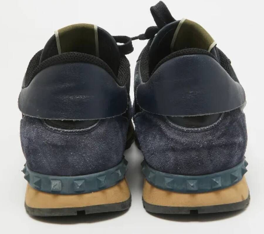 Valentino Vintage Pre-owned Leather sneakers Blue Heren