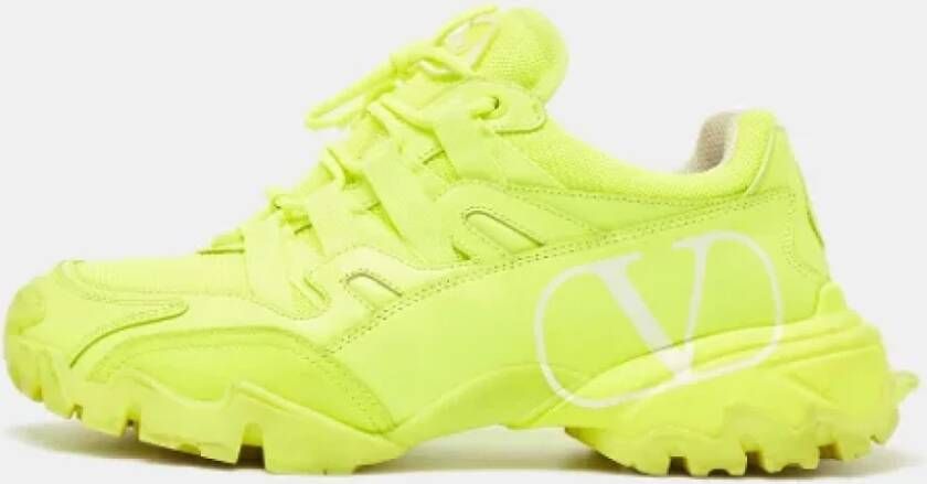 Valentino Vintage Pre-owned Leather sneakers Green Dames