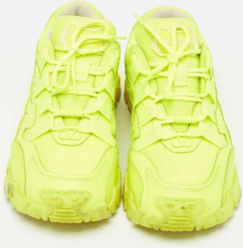 Valentino Vintage Pre-owned Leather sneakers Green Dames