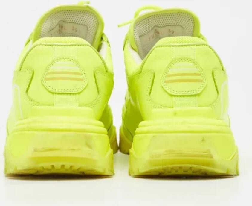 Valentino Vintage Pre-owned Leather sneakers Green Dames
