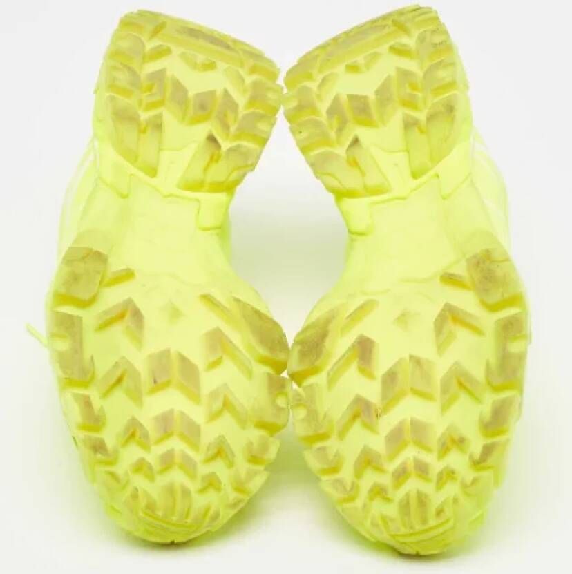 Valentino Vintage Pre-owned Leather sneakers Green Dames