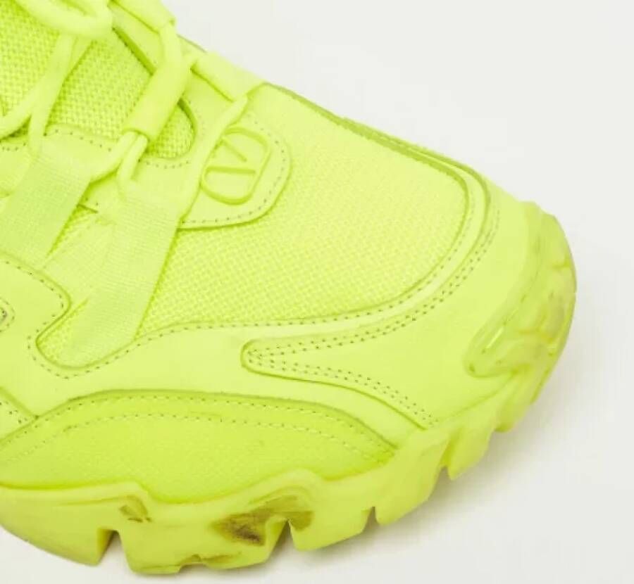 Valentino Vintage Pre-owned Leather sneakers Green Dames