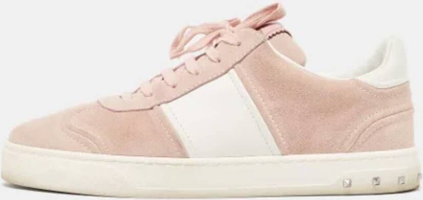 Valentino Vintage Pre-owned Leather sneakers Pink Dames
