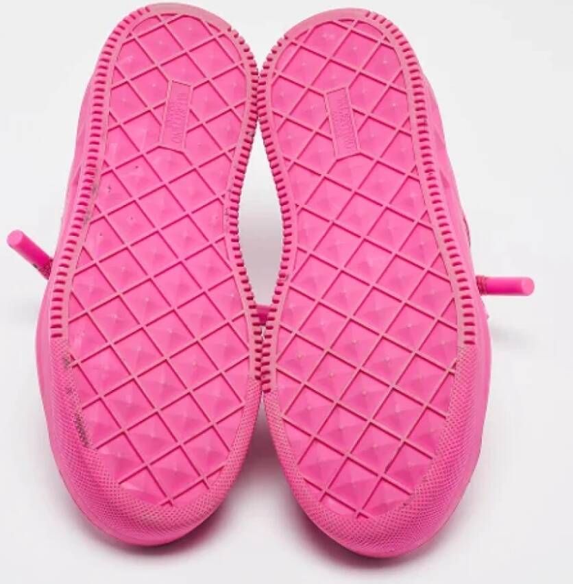 Valentino Vintage Pre-owned Leather sneakers Pink Dames