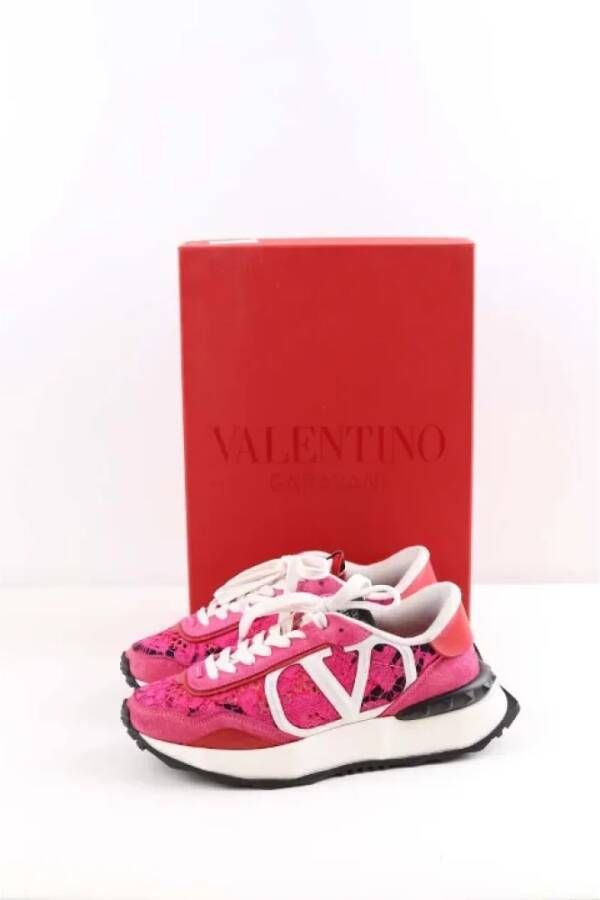 Valentino Vintage Pre-owned Leather sneakers Pink Dames