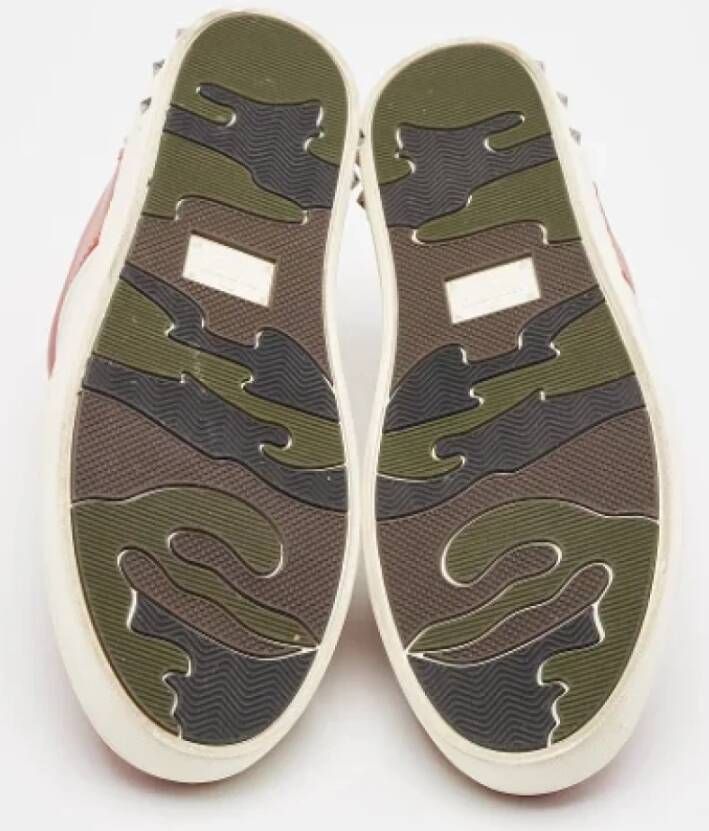 Valentino Vintage Pre-owned Leather sneakers Red Dames