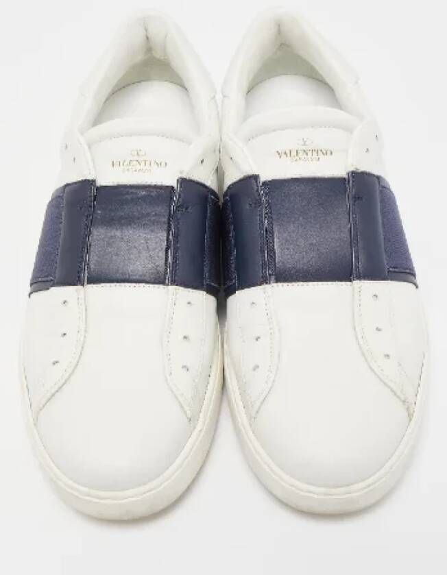 Valentino Vintage Pre-owned Leather sneakers White Dames