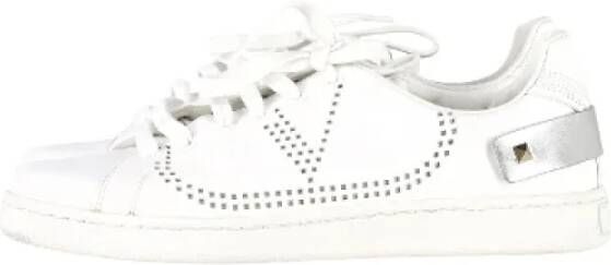 Valentino Vintage Pre-owned Leather sneakers White Dames