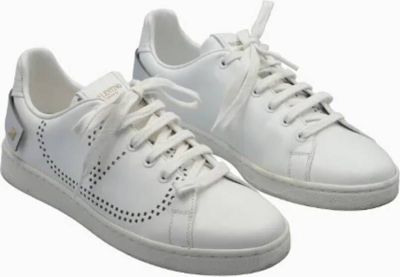 Valentino Vintage Pre-owned Leather sneakers White Dames