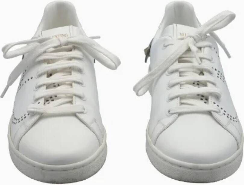 Valentino Vintage Pre-owned Leather sneakers White Dames