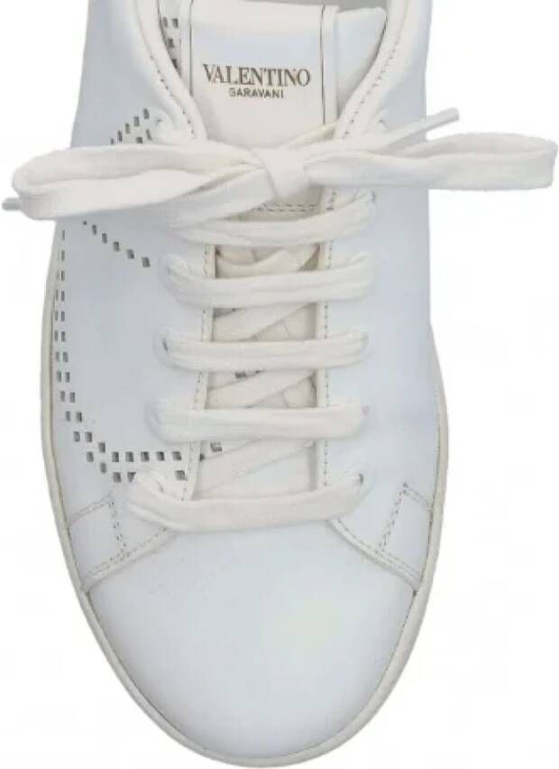 Valentino Vintage Pre-owned Leather sneakers White Dames