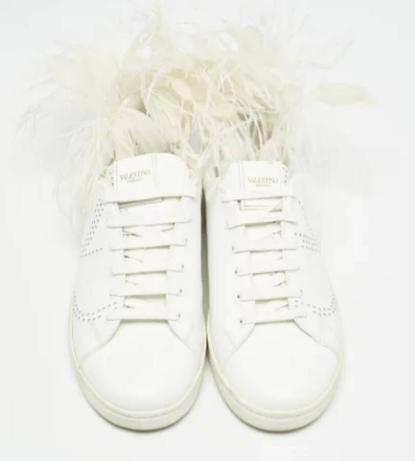 Valentino Vintage Pre-owned Leather sneakers White Dames