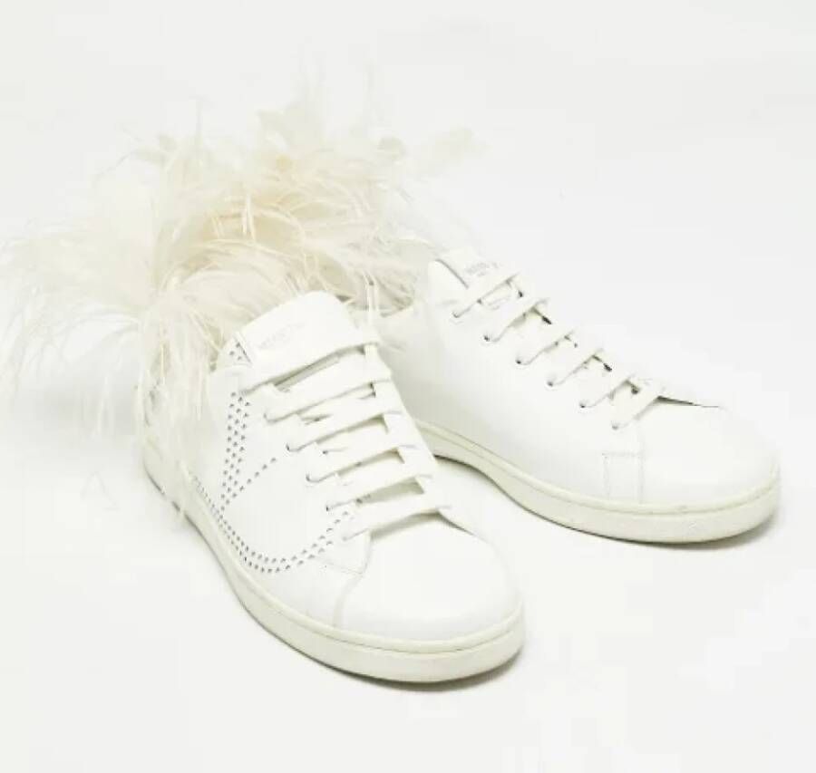 Valentino Vintage Pre-owned Leather sneakers White Dames