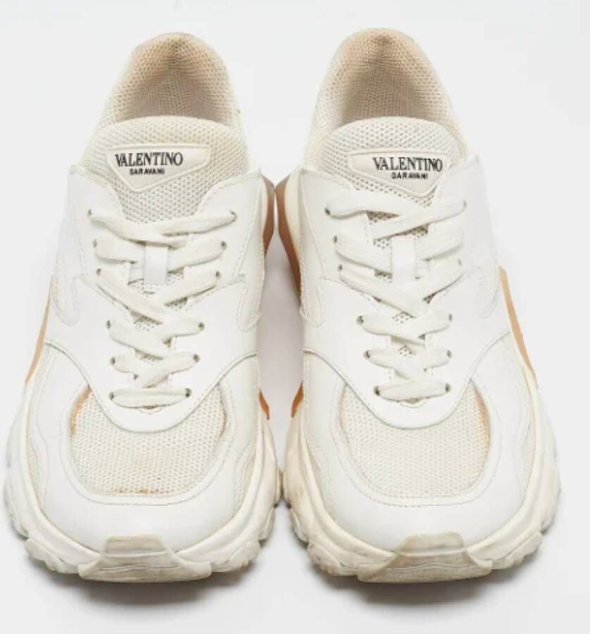 Valentino Vintage Pre-owned Leather sneakers White Dames