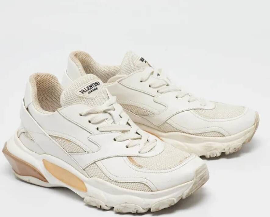 Valentino Vintage Pre-owned Leather sneakers White Dames
