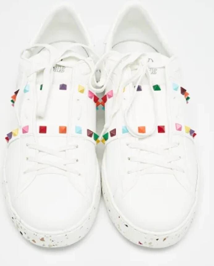 Valentino Vintage Pre-owned Leather sneakers White Dames