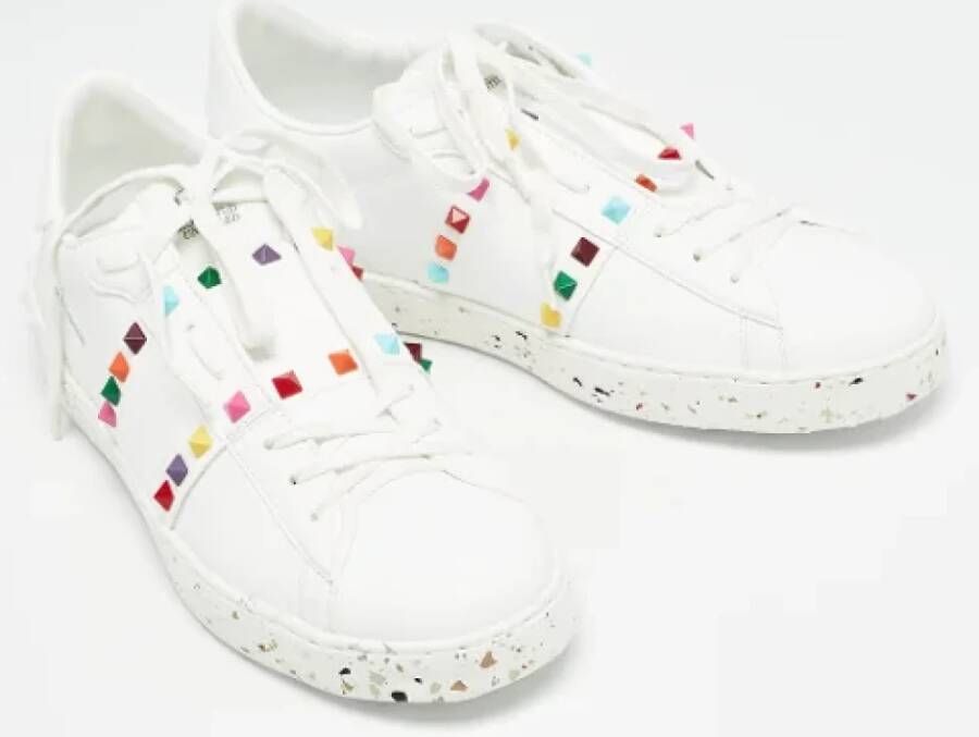 Valentino Vintage Pre-owned Leather sneakers White Dames