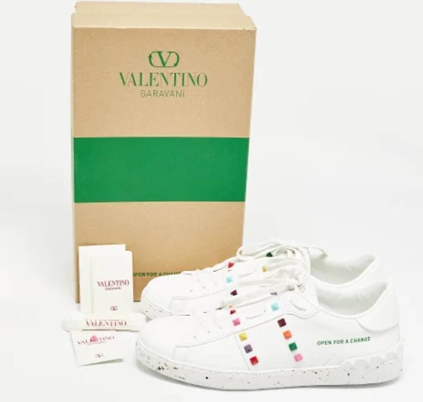 Valentino Vintage Pre-owned Leather sneakers White Dames