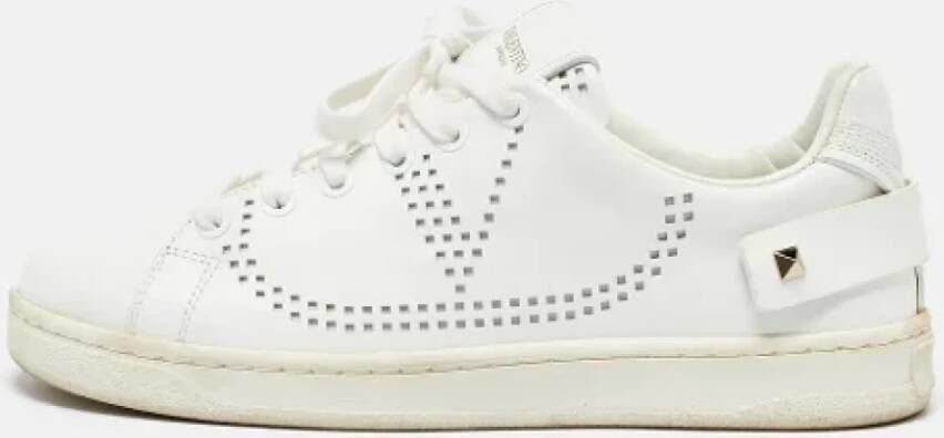Valentino Vintage Pre-owned Leather sneakers White Dames