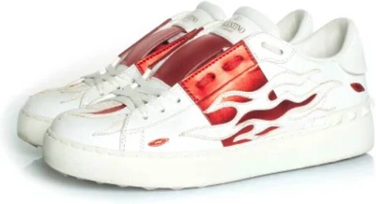 Valentino Vintage Pre-owned Leather sneakers White Dames