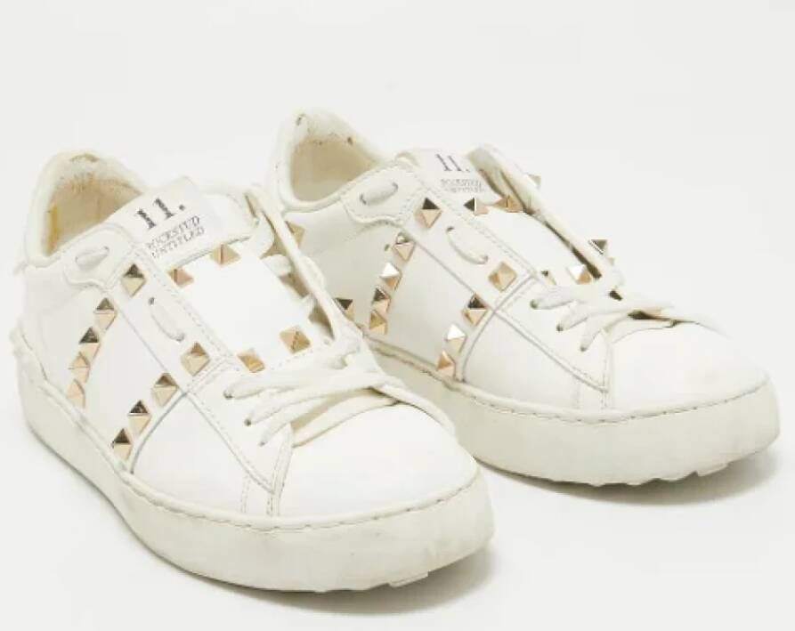 Valentino Vintage Pre-owned Leather sneakers White Dames