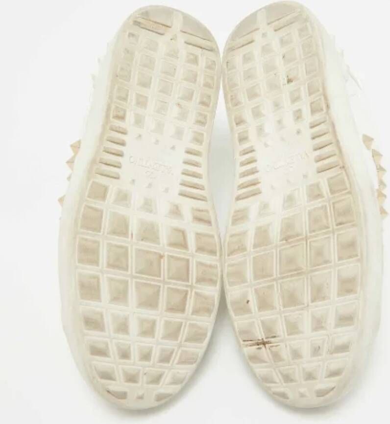 Valentino Vintage Pre-owned Leather sneakers White Dames