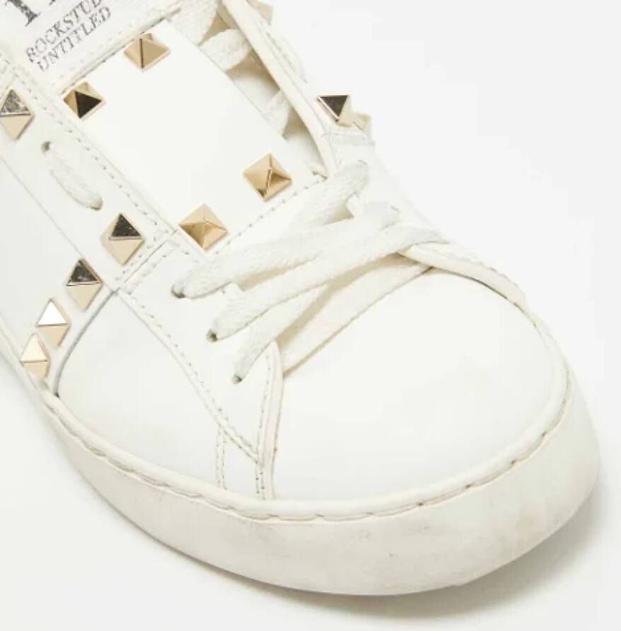 Valentino Vintage Pre-owned Leather sneakers White Dames