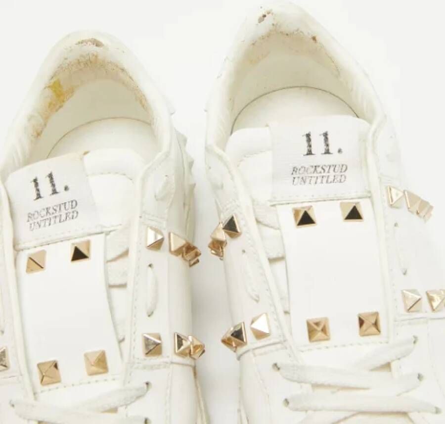 Valentino Vintage Pre-owned Leather sneakers White Dames