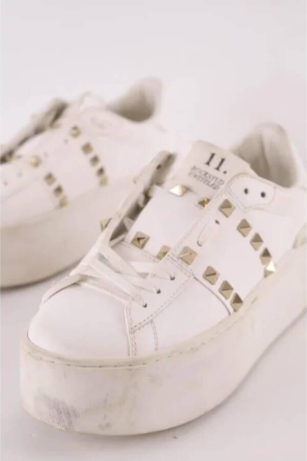 Valentino Vintage Pre-owned Leather sneakers White Dames