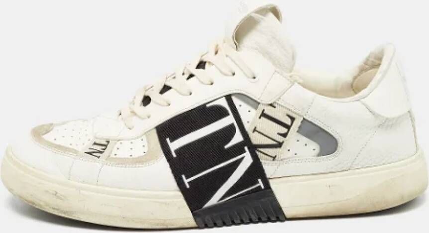 Valentino Vintage Pre-owned Leather sneakers White Heren