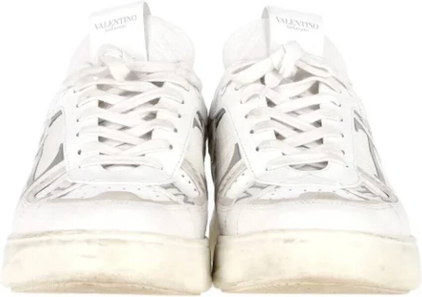 Valentino Vintage Pre-owned Leather sneakers White Heren