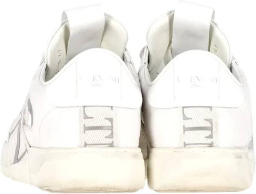 Valentino Vintage Pre-owned Leather sneakers White Heren