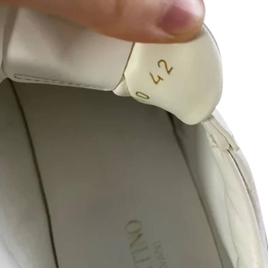 Valentino Vintage Pre-owned Leather sneakers White Heren