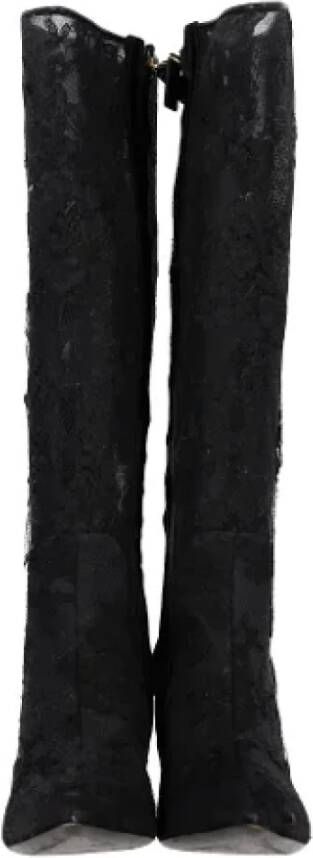 Valentino Vintage Pre-owned Polyester boots Black Dames