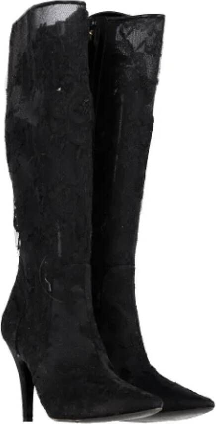 Valentino Vintage Pre-owned Polyester boots Black Dames