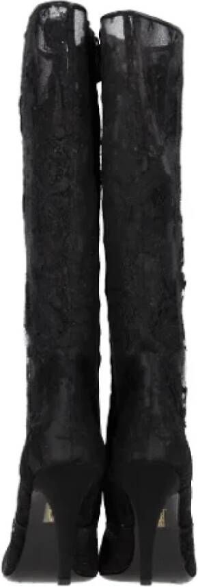 Valentino Vintage Pre-owned Polyester boots Black Dames